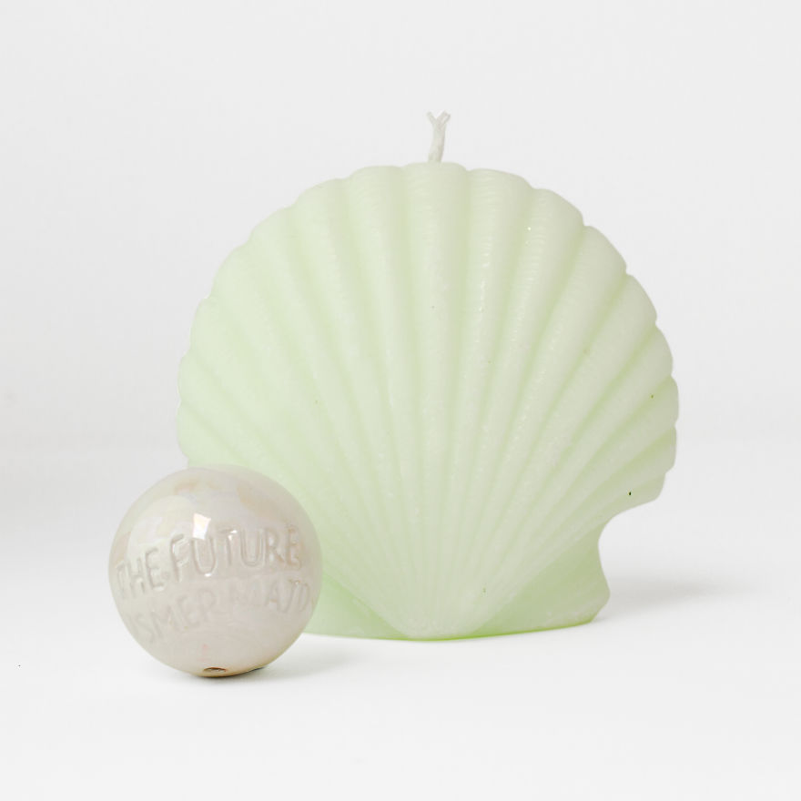 This Dreamy Mermaid Shell Candle Contains Hidden Treasure