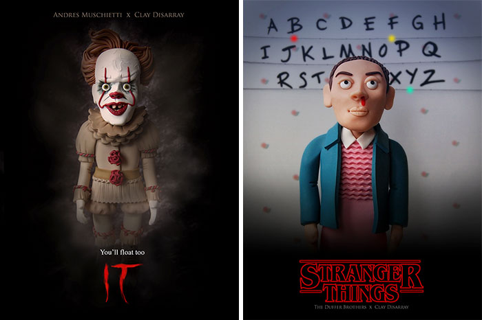 14 Horror Movie Posters That I Reimagined Using Polymer Clay
