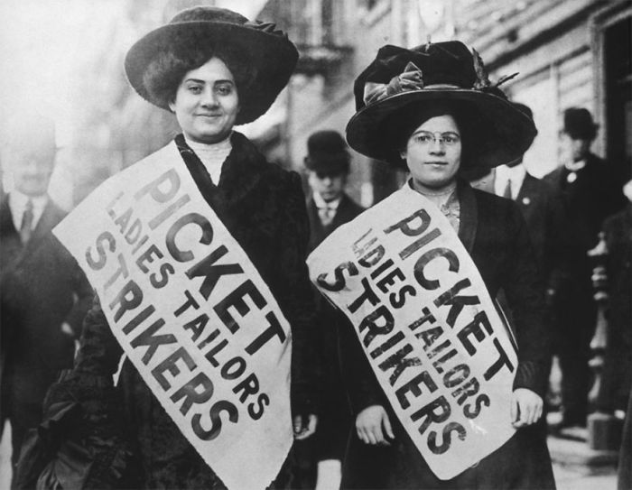 Two Garment Workers Picketing, Circa 1909