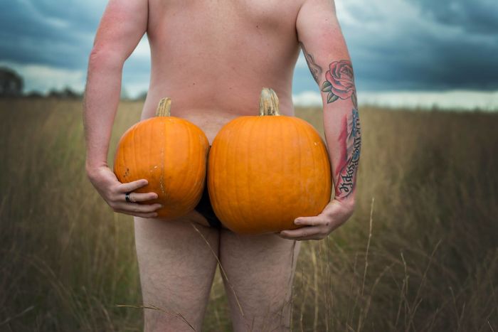 This Husband Did A Pumpkin-Themed Dudeoir Shoot For His Wife, And The Result Will Make Your Heart Beat Faster