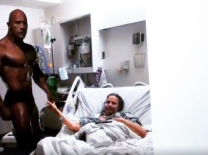 Sick Grandma Brings 'The Rock' Cutout To Hospital, And Here's What He Does When He Finds Out