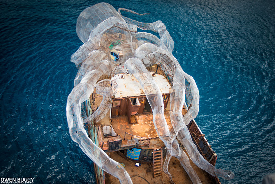 This Giant Steel Kraken Was Sunk With An Old WW2 Ship To Create The Coolest Artificial Coral Reef Ever