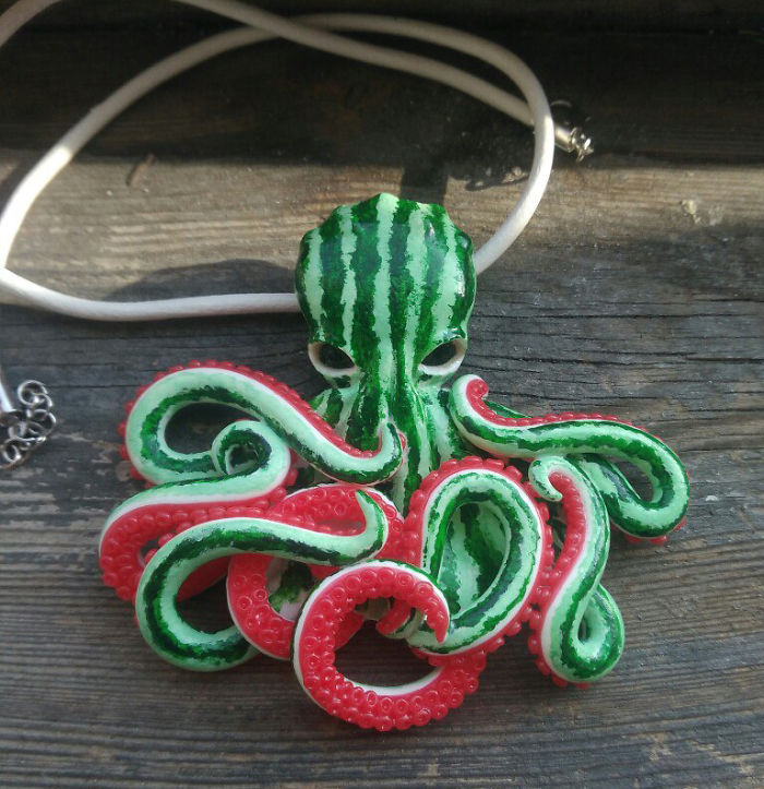 I Made This Polymer Clay Octopus Necklaces