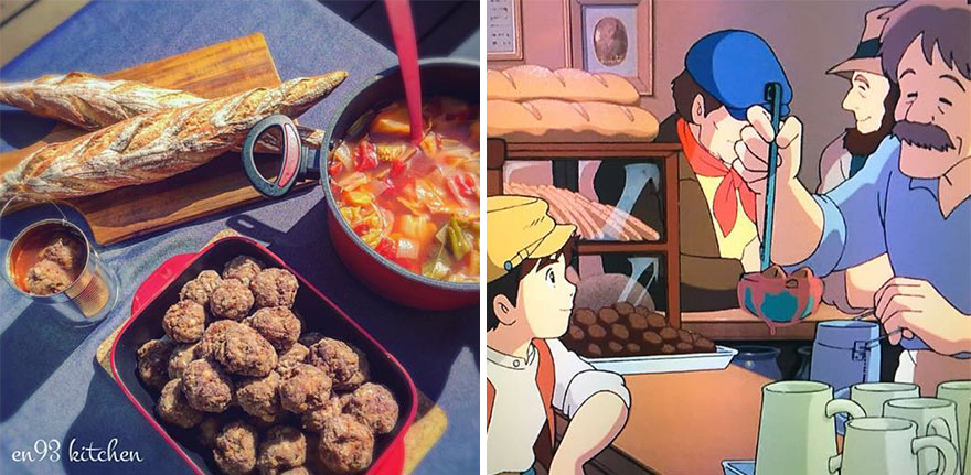 Japanese Woman Recreates Food From Anime Movies | Bored Panda