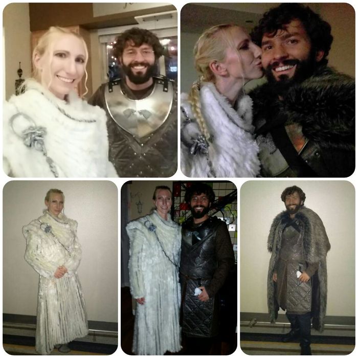 Daenerys And Jon Snow From Got Season 7. Hand Made The Costumes Ourselves. The Coat Took About 8 Weeks To Make.