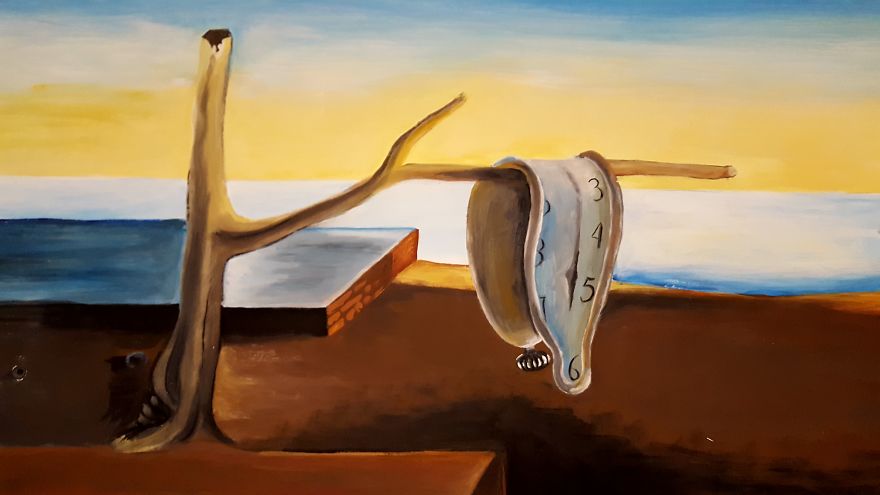 My Mom Painted Salvador Dali's Most Famous Painting On The Wall