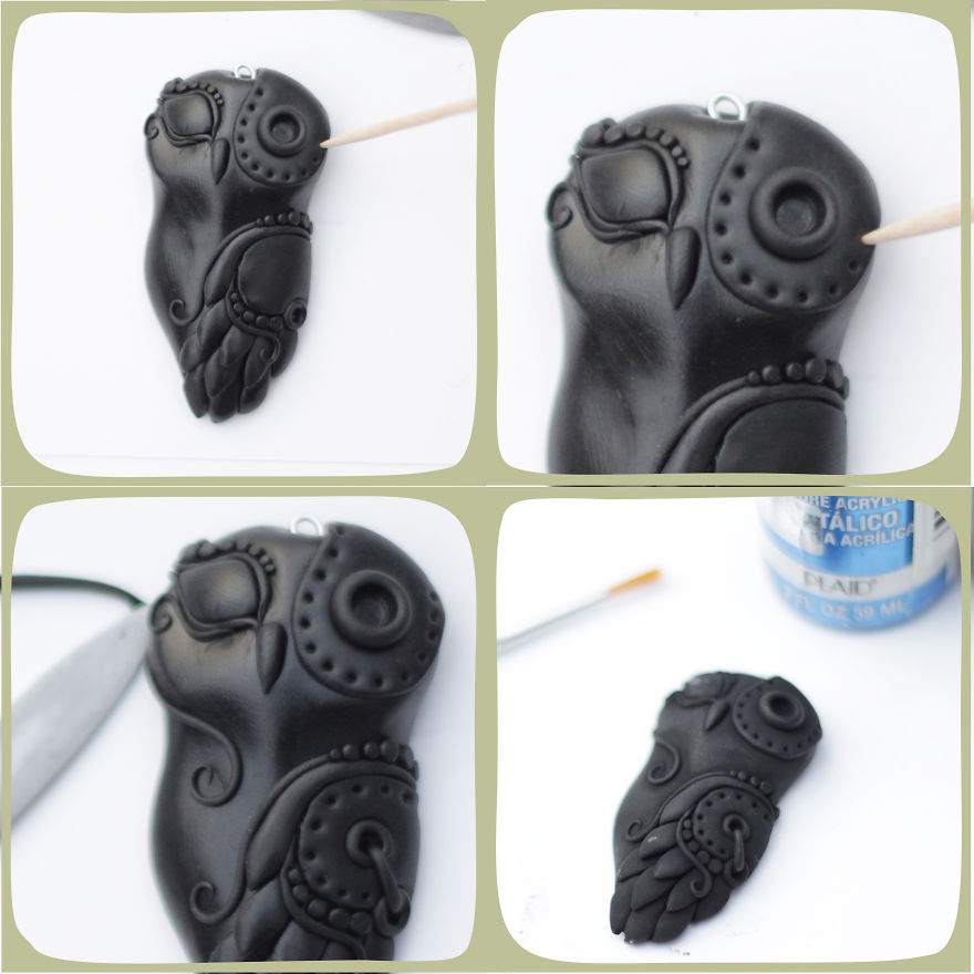 Lesson: We Make An Owl Of Polymer Clay.