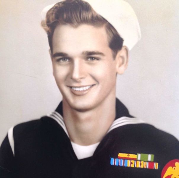 My Stud Grandfather Circa WW2. He Watched Pearl Harbor Happen In Hawaii, Joined Up And Fought On A Gunboat At Iwo Jima That Was Hit By Enemy Fire. He Surfed With Legends In Honolulu. He Was A Barber For 60 Years