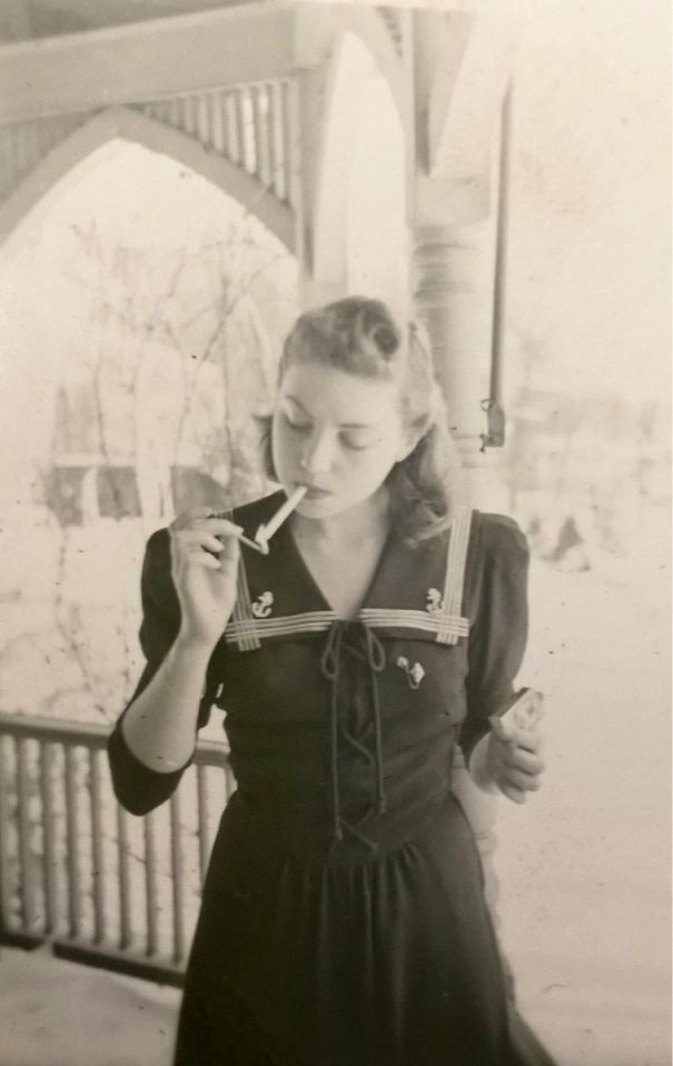 My (Now) 94-Year-Old Grandma Smoking A Cigarette In The 1940s