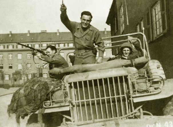 My Grandpa, Rolling Hard Through Germany Near The End Of WW2