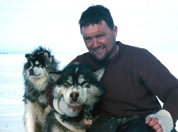 My Grandpa With His Sled Dogs In Antarctica 1953(Ish)