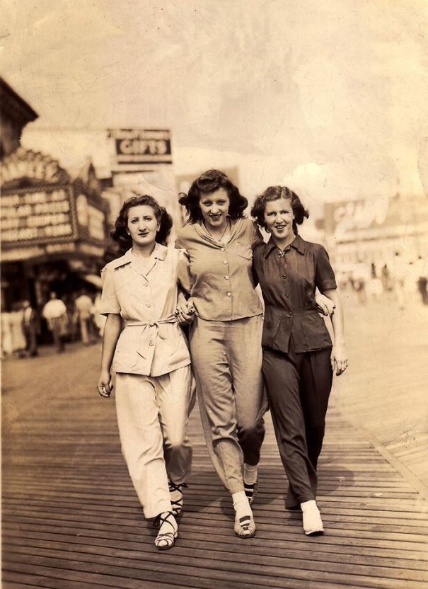 My Grandmom On Atlantic City Boardwalk In The 40s