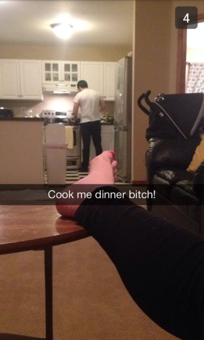 Snap From My Pregnant Wife While I'm In The Kitchen...