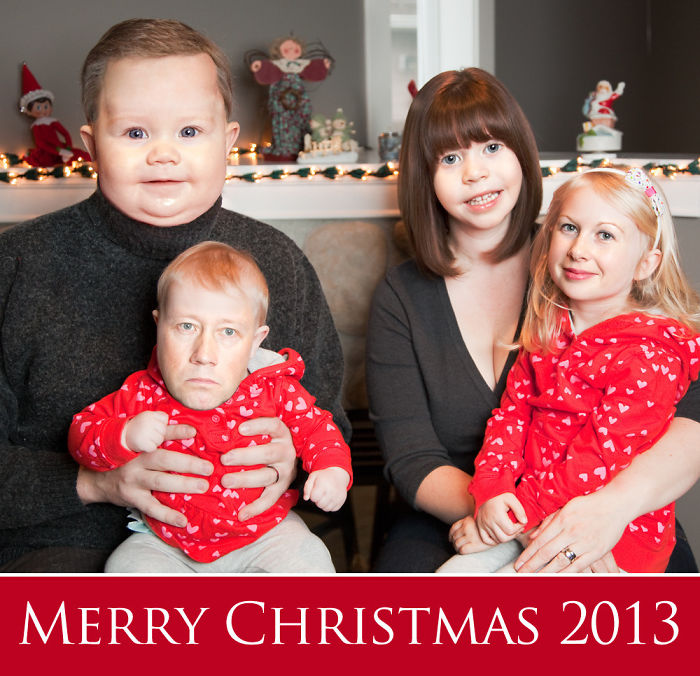 Mi esposa quería un retrato familiar en Navidad, esto es lo que salió