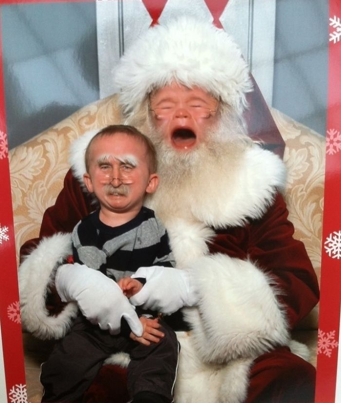 Mi sobrino visitando a Papá Noel