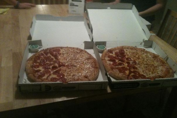 My Friends Ordered Pizza While They Were Drinking Last Night. I Don't Think They Thought This Through