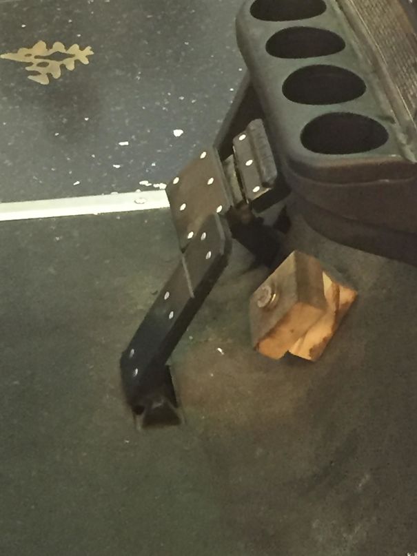 To Keep Employees From Speeding, This Airport Installed Wooden Blocks Under The Cart's Gas Pedal