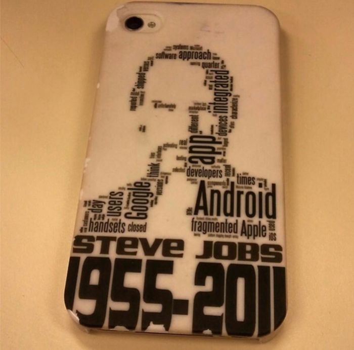 The Biggest Word On Steve Jobs Iphone Case Is Android...🤔