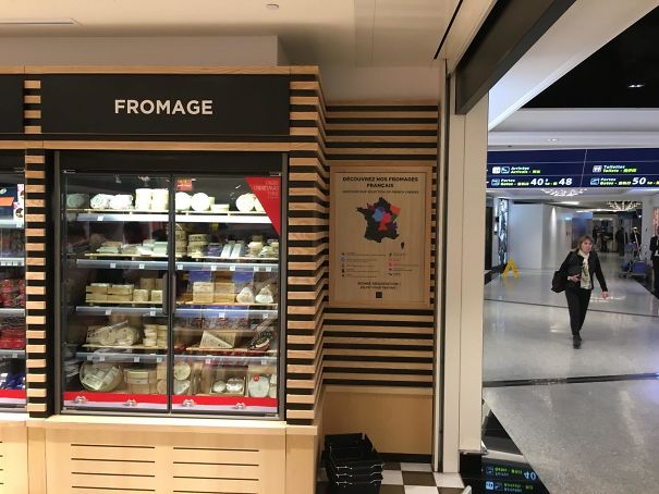They Sell Cheese By The Gates Of Long Haul Flights At Paris Airport