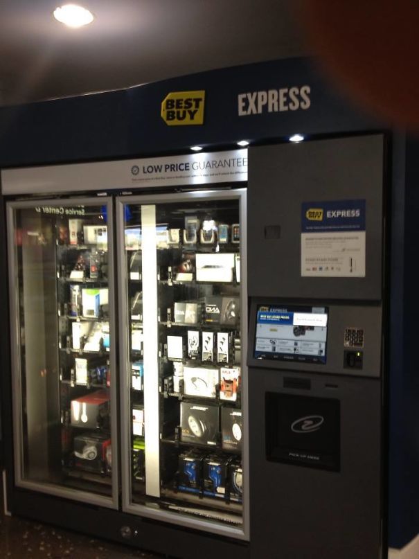 I Don't Know How Common These Are, But It Blew My Mind. Best Buy Vending Machine In Honolulu Airport. You Can Buy A GoPro From This
