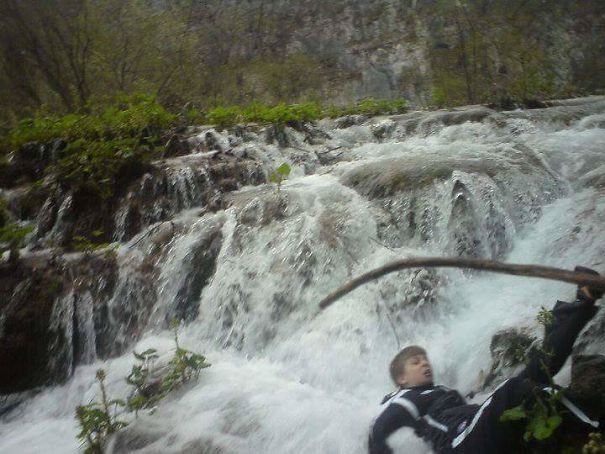 Me Falling Into A Lake In Croatia