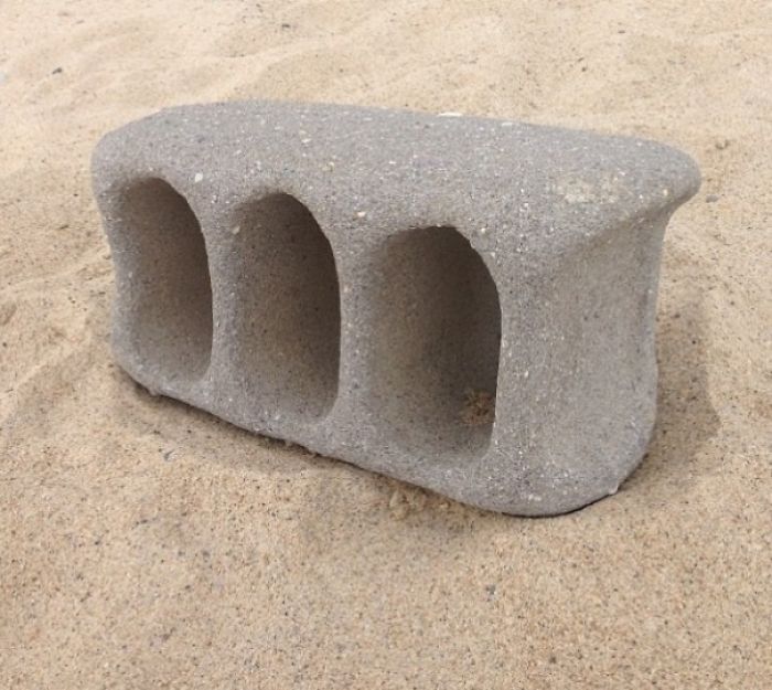 A Cinderblock That Washed Up On The Beach After A Bit Of Time Tumbling Around In The Ocean Currents