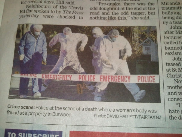 The Timing Of This Photo Makes It Look Like The Policeman Is Dancing On The Crime Scene