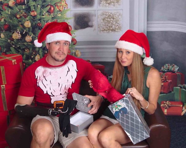He Lost An Arm. She Had A Double Mastectomy. This Is Their Christmas Card