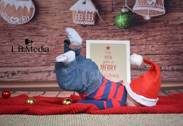 My Friend's Child During A Christmas Card Photo Shoot