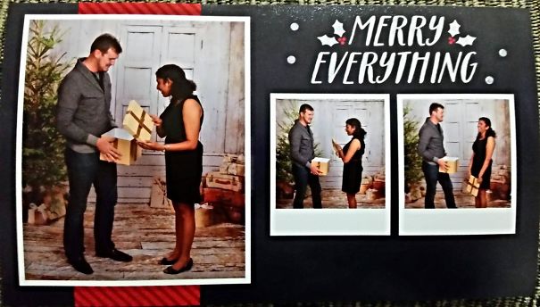 My Girlfriend Let Me Pick The Christmas Card This Year. Step 1, Cut A Hole In The Box