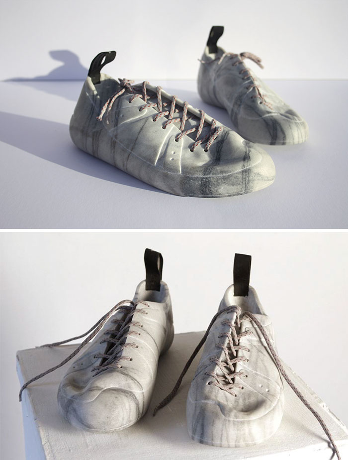 Artist Makes Impressive Sculptures Of Accessories And Fashionable Clothes In Marble