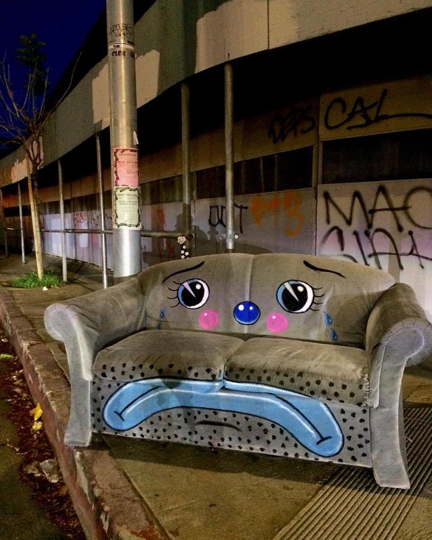 Sad Couch...turning Blue...