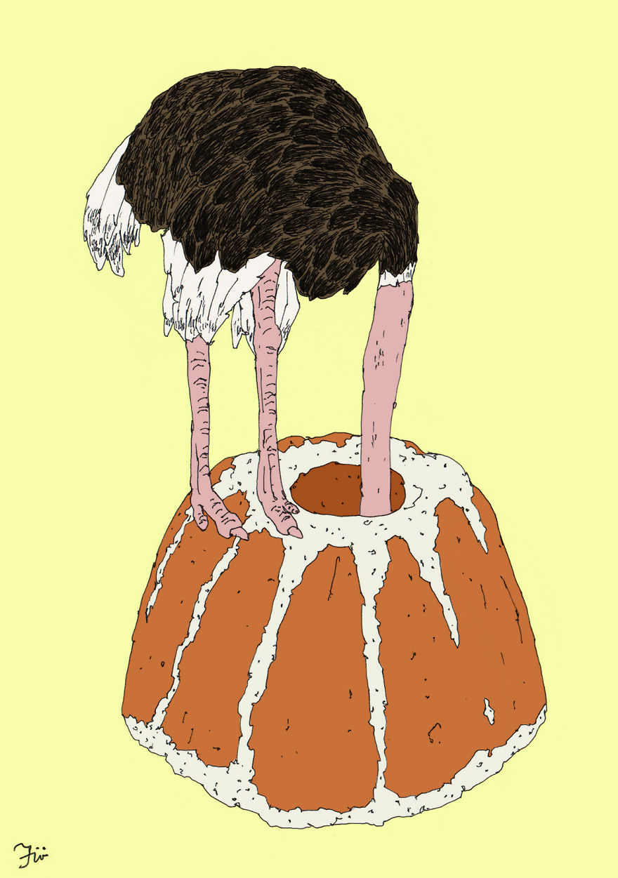 I Create Surreal Drawings That Combine Two Of My Favourite Things - Sweets And Animals