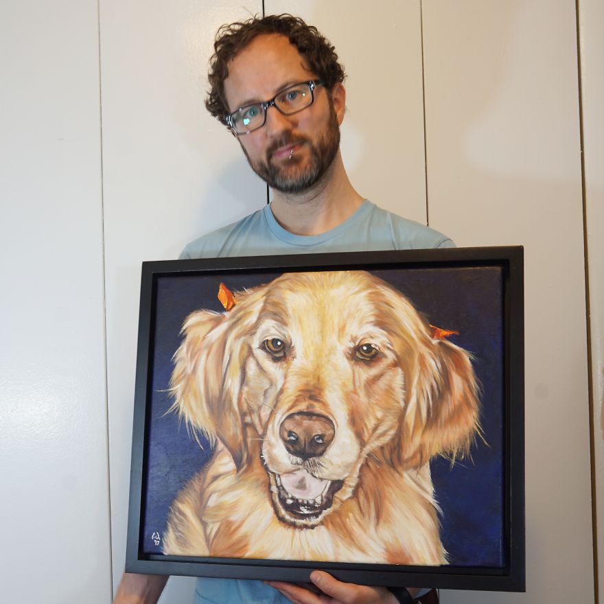 Commissioned Pet Portrait Time Lapses By Artist Cameron Dixon