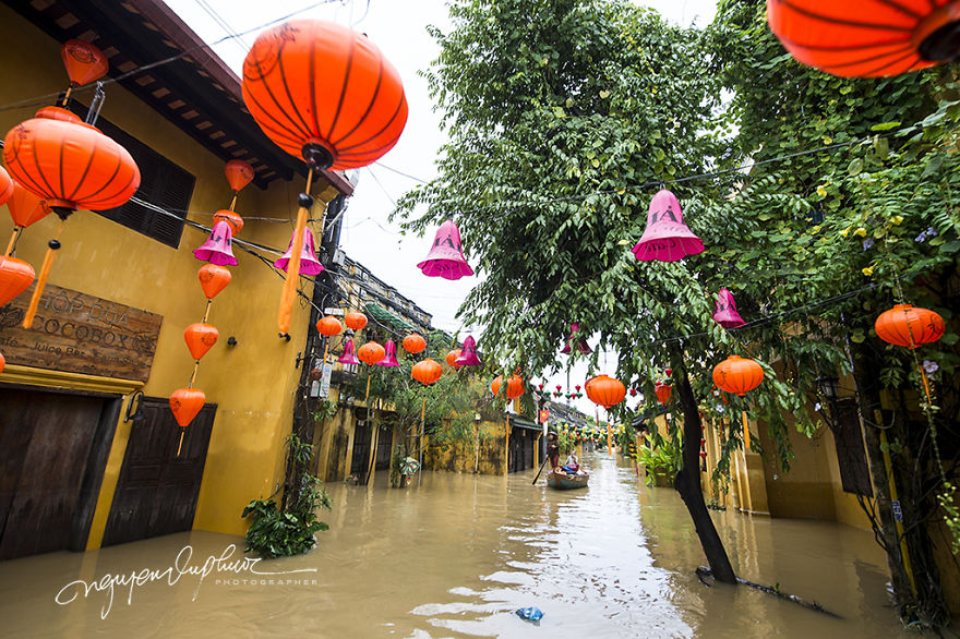 Flooding In Hoi An, The World Heritage Site Of Vietnam