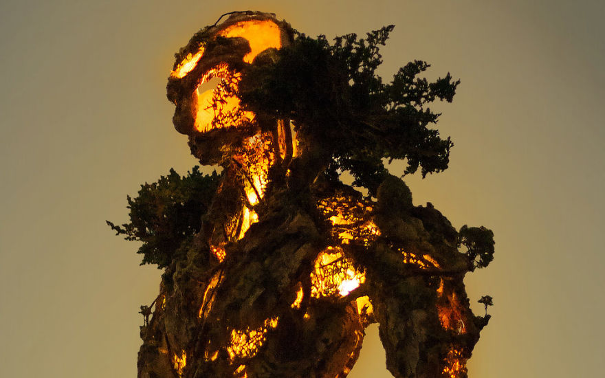 Artist Combines Nature And Technology In His Latest Sculpture Of Modern-Day Protector