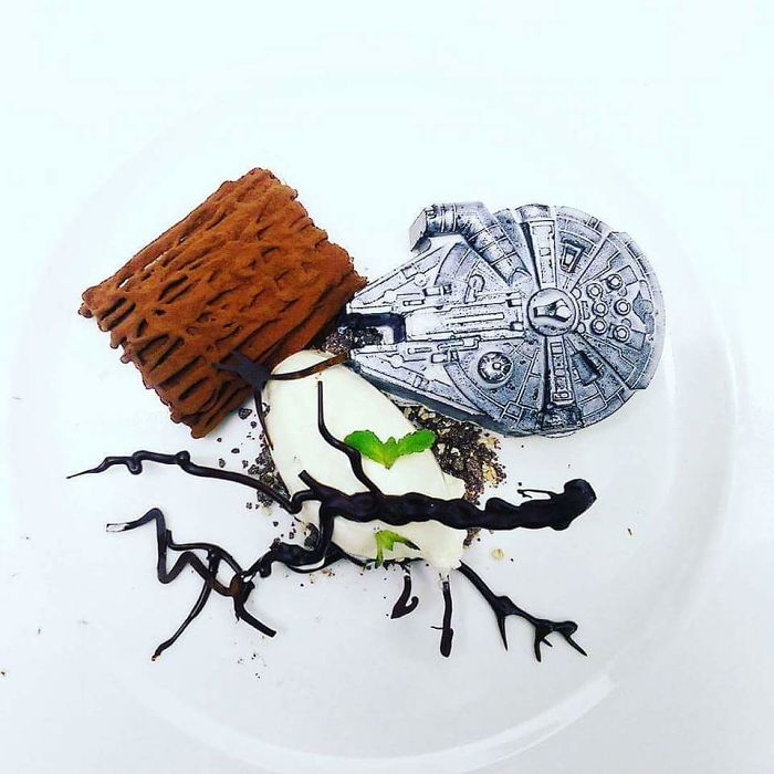Some Star Wars Themed Desserts, Everything On The Plate Is Edible