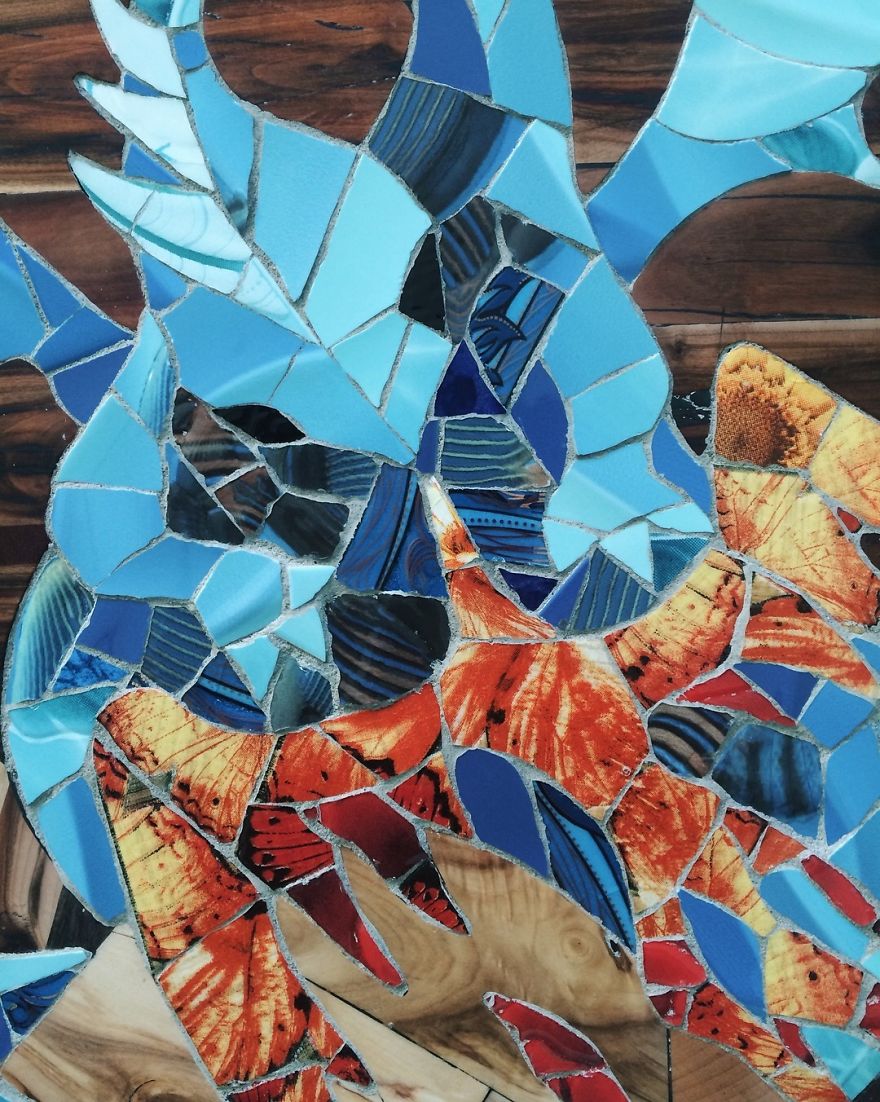 How To Make A Unique Mosaic Picture From Wood And Ceramic Tiles