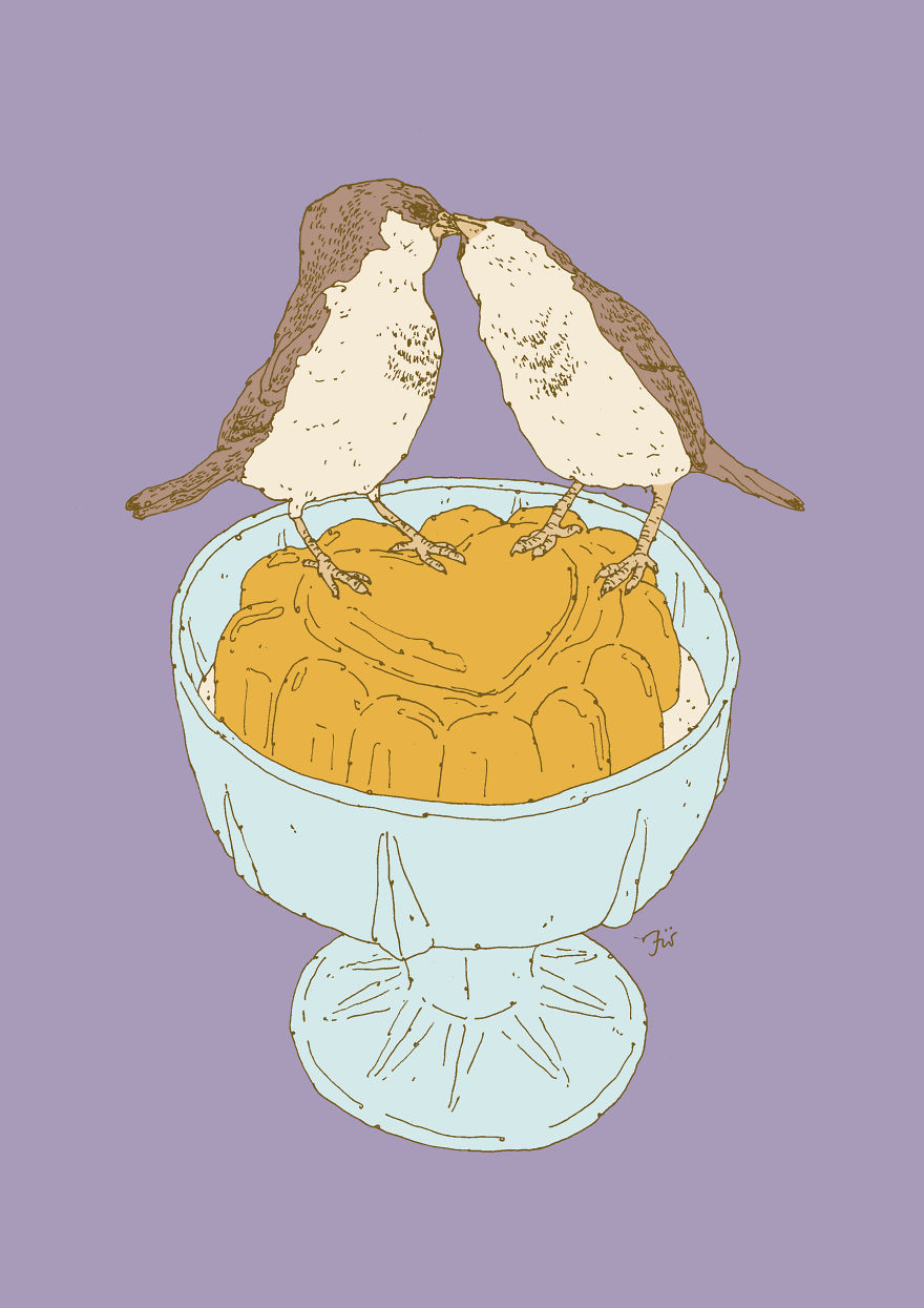 I Create Surreal Drawings That Combine Two Of My Favourite Things - Sweets And Animals