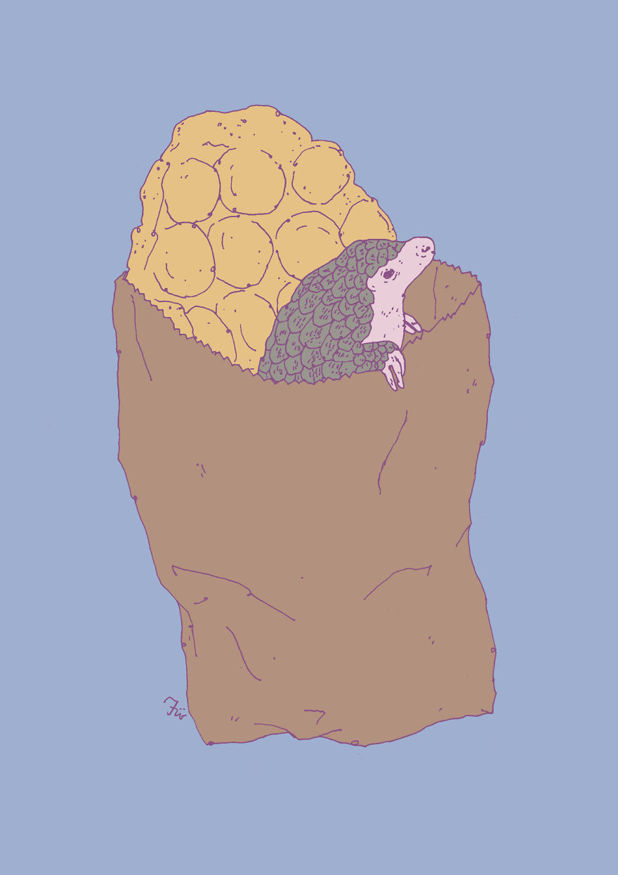 I Create Surreal Drawings That Combine Two Of My Favourite Things - Sweets And Animals
