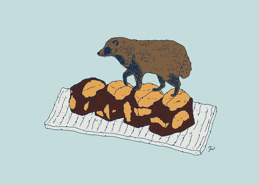 I Create Surreal Drawings That Combine Two Of My Favourite Things - Sweets And Animals