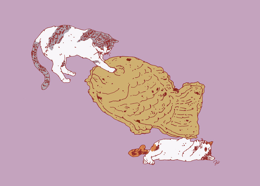 I Create Surreal Drawings That Combine Two Of My Favourite Things - Sweets And Animals