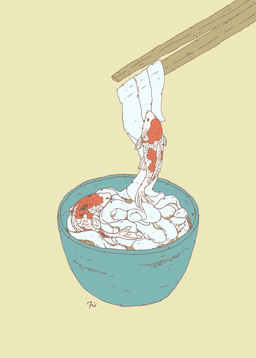 I Create Surreal Drawings That Combine Two Of My Favourite Things - Sweets And Animals