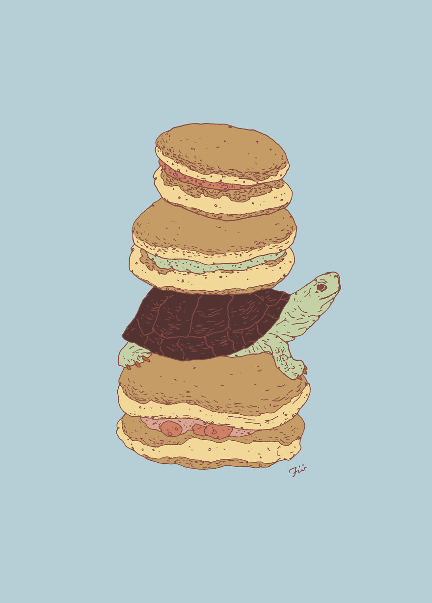 I Create Surreal Drawings That Combine Two Of My Favourite Things - Sweets And Animals