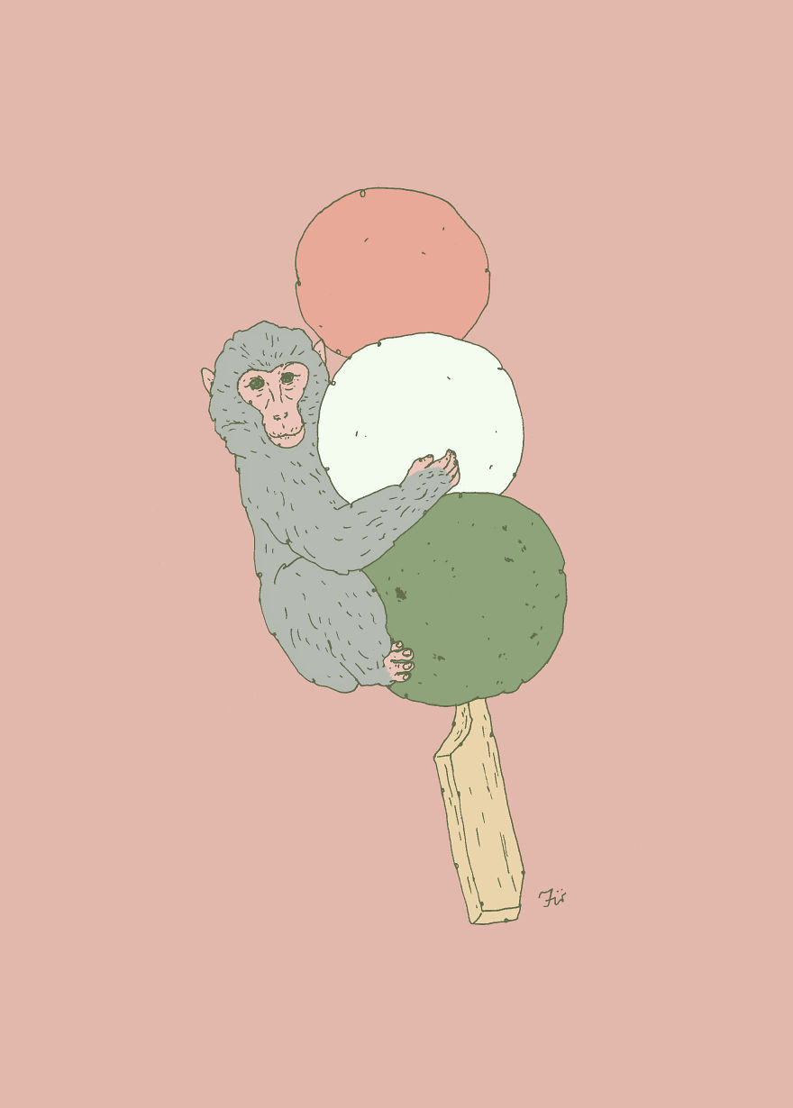I Create Surreal Drawings That Combine Two Of My Favourite Things - Sweets And Animals