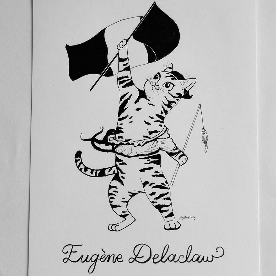 Eugène Delaclaw's Miau Leading The People