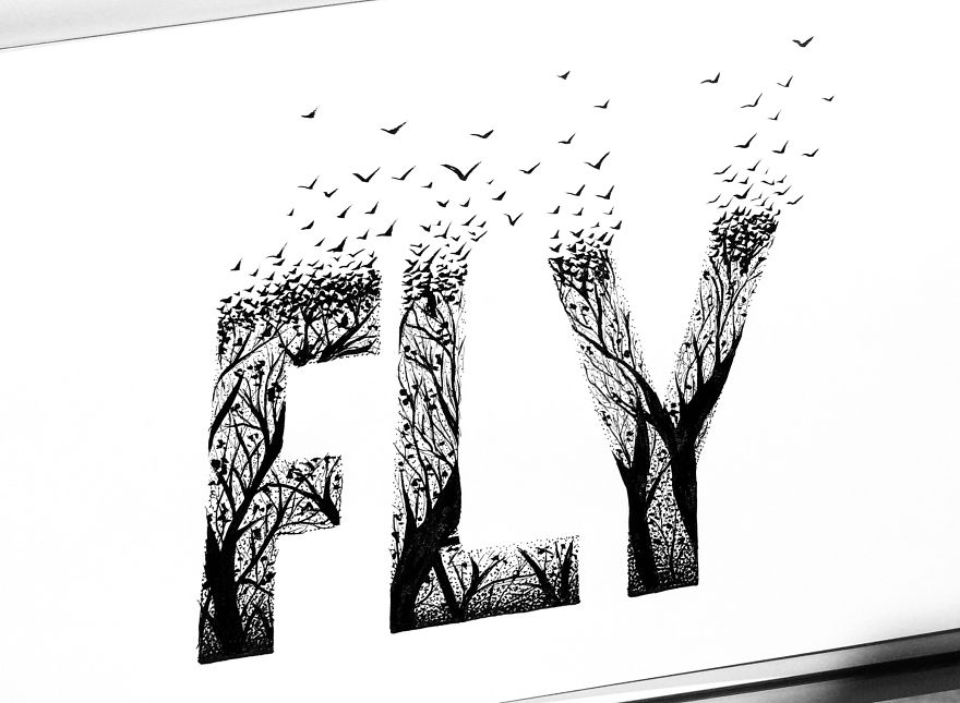 Fly Word Art