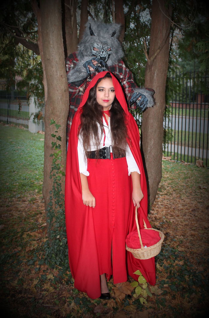 Little Red Riding Hood And The Big Bad Wolf (Father And Daughter)