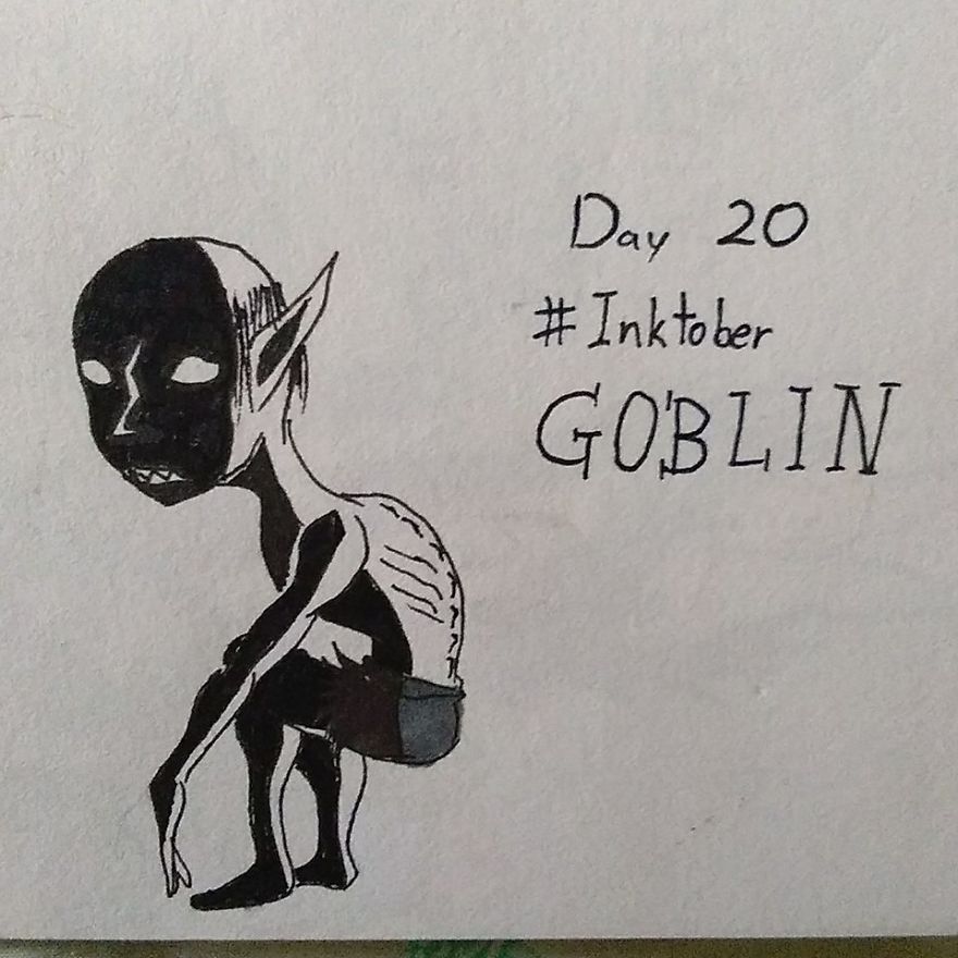 I Illustrated 31 Monsters From Many Cultures, Folklore And Myths In Inktober