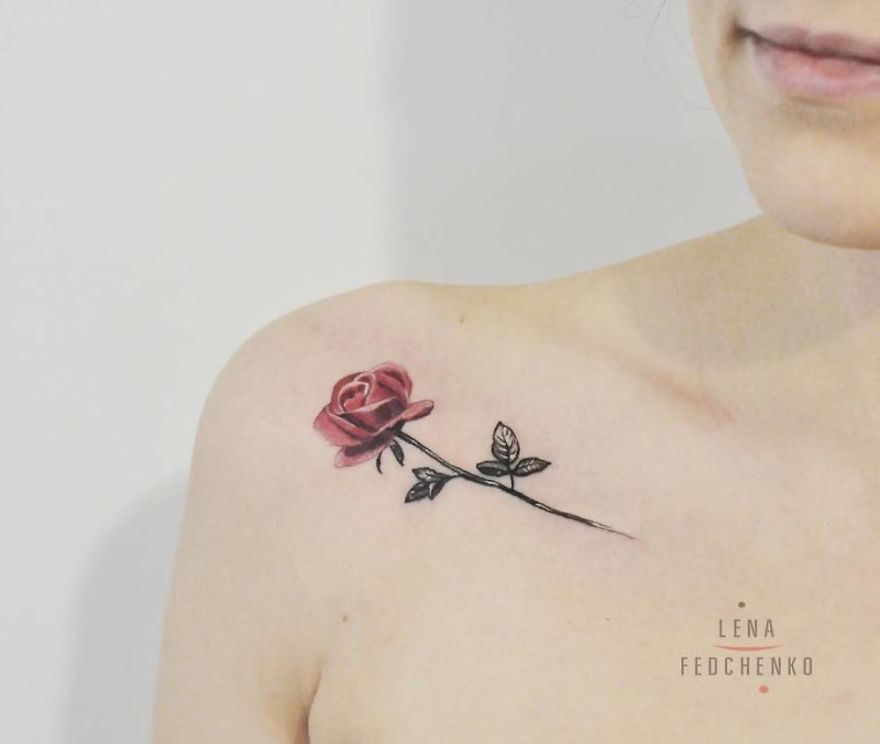 10 Magnificent Red Rose Tattoos That Will Be Blooming All Year Long 10 Magnificent Red Rose Tattoos That Will Be Blooming All Year Long